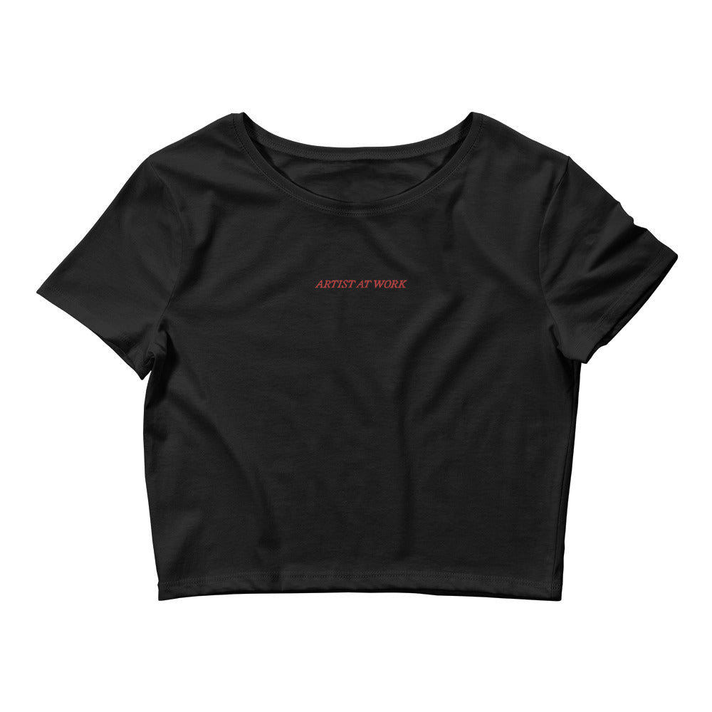 ARTIST AT WORK - Embroidered Women’s Crop Tee